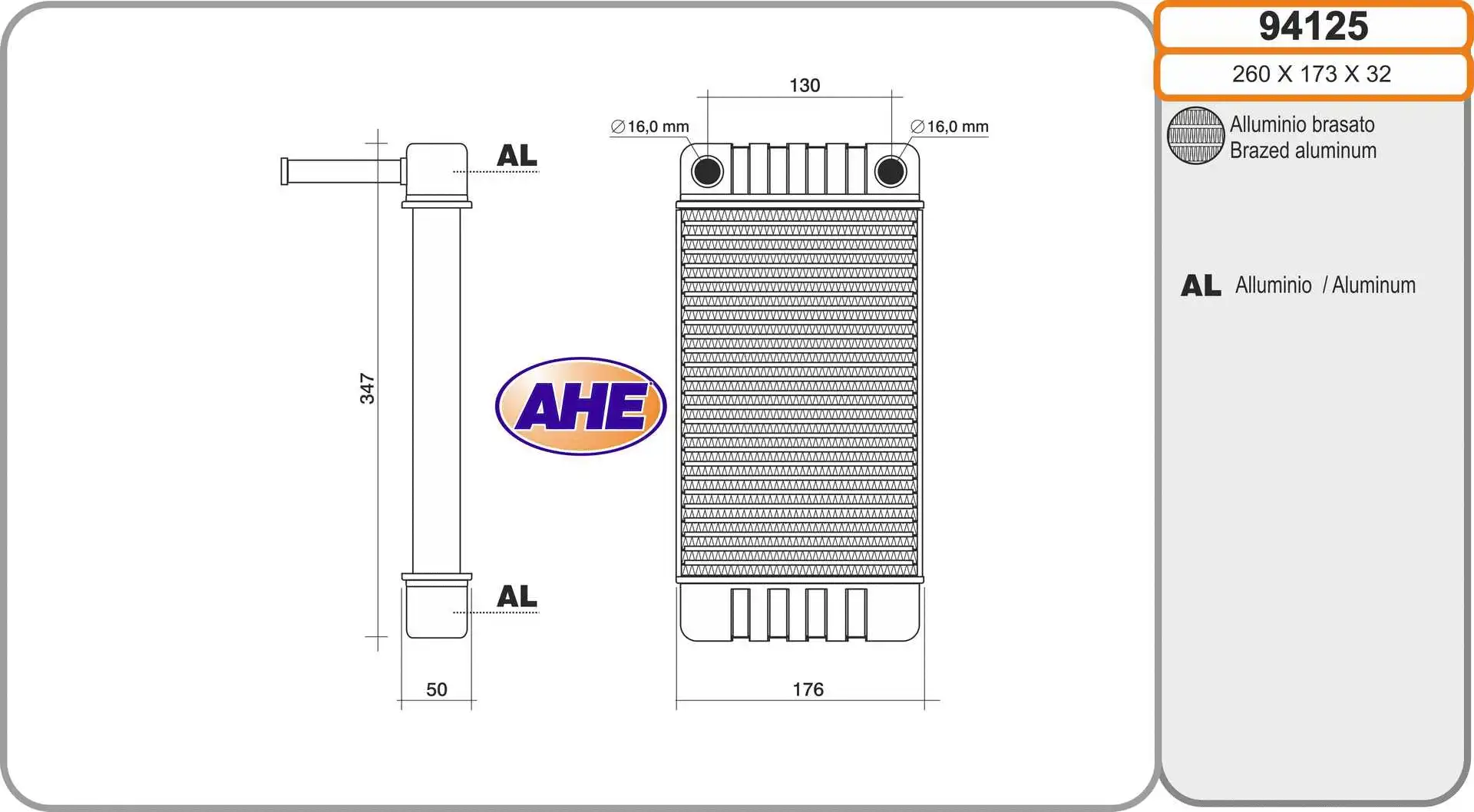 Heat Exchanger, interior heating (94125)