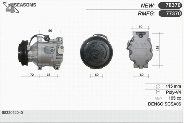 Compressor, air conditioning (77370)