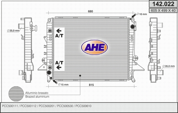 Radiator, engine cooling (142.022)
