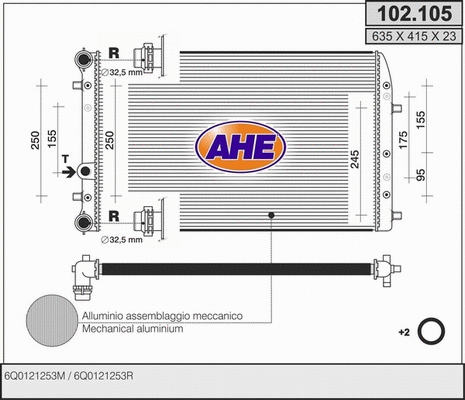 Radiator, engine cooling (102.105)