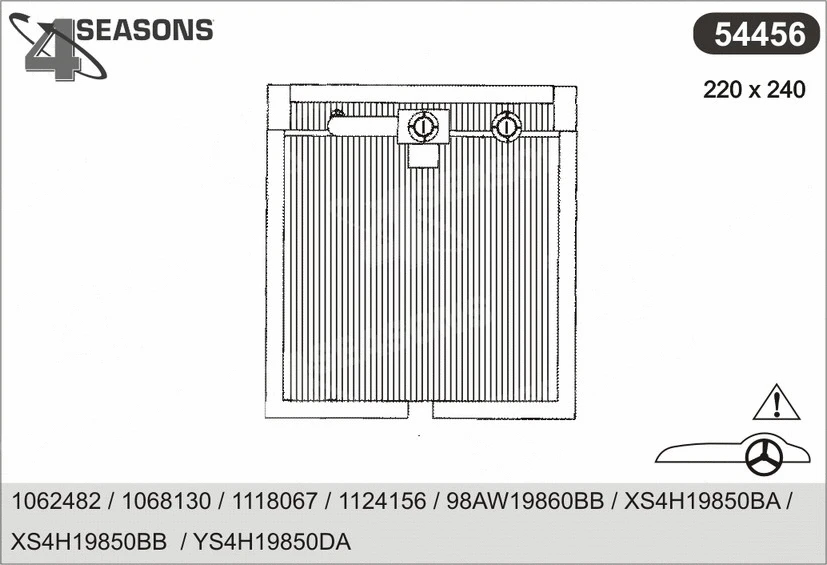 Evaporator, air conditioning (54456)