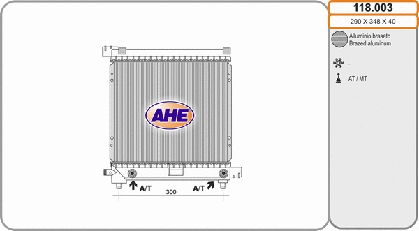 Radiator, engine cooling (118.003)