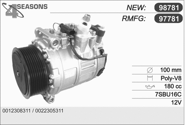 Compressor, air conditioning (97781)