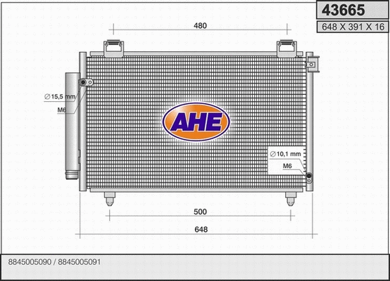 Condenser, air conditioning (43665)