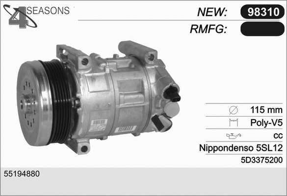 Compressor, air conditioning (98310)