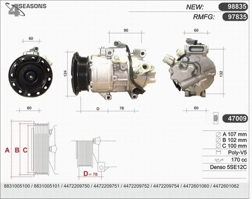 Compressor, air conditioning (97835)