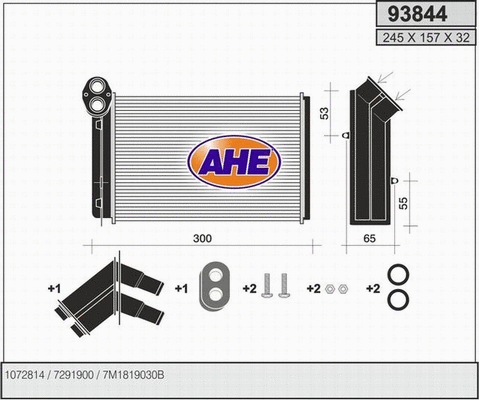 Heat Exchanger, interior heating (93844)