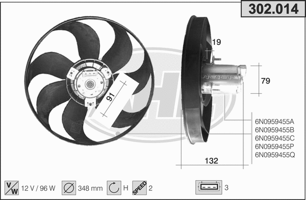Fan, engine cooling (302.014)