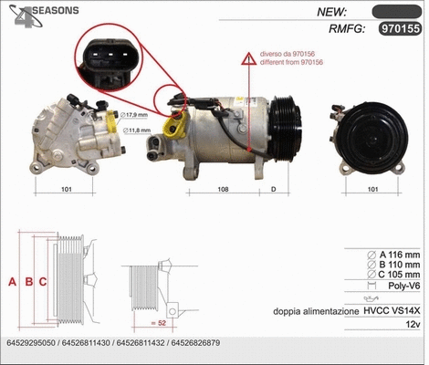 Compressor, air conditioning (970155)