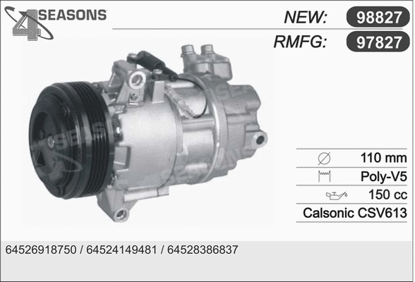 Compressor, air conditioning (97827)