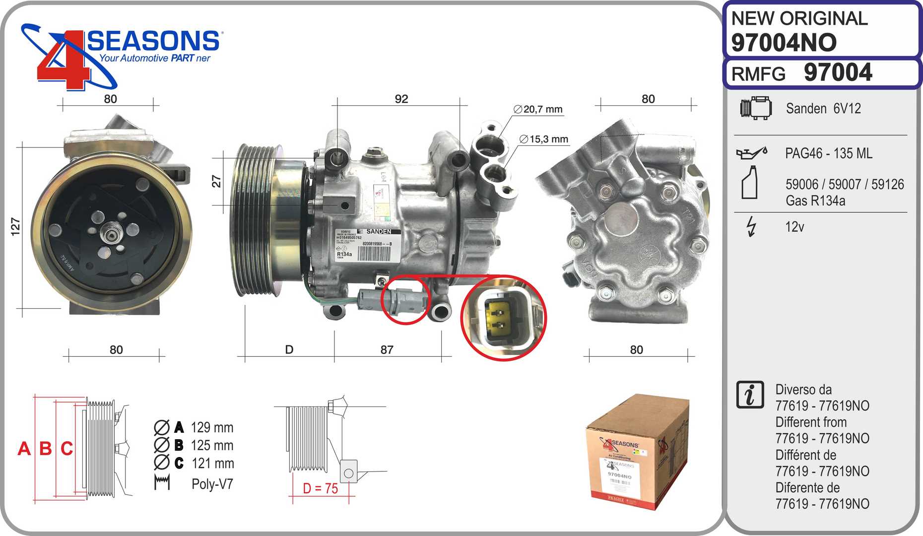Compressor, air conditioning (97004NO)