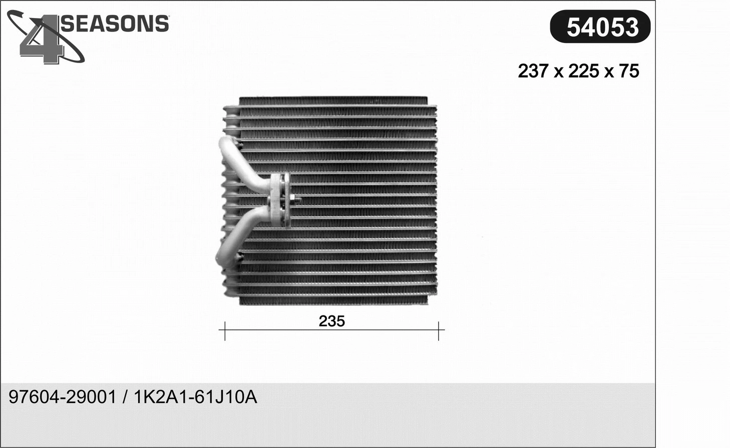 Evaporator, air conditioning (54053)