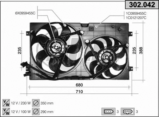 Fan, engine cooling (302.042)