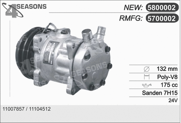 Compressor, air conditioning (5700002)
