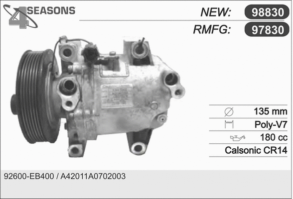 Compressor, air conditioning (97830)