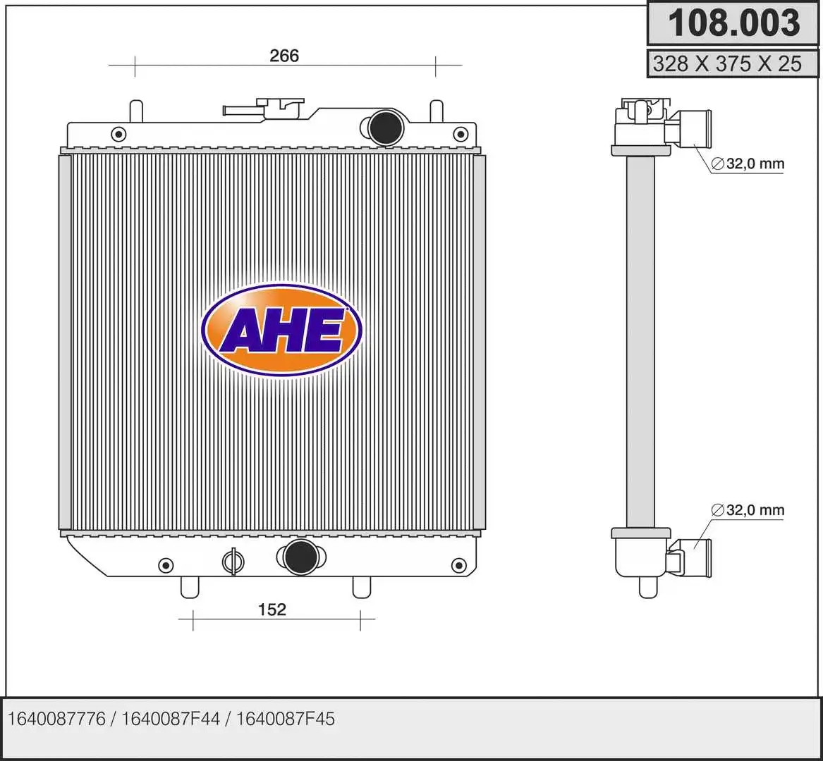 Radiator, engine cooling (108.003)
