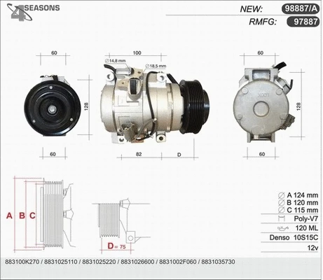 Compressor, air conditioning (97887)