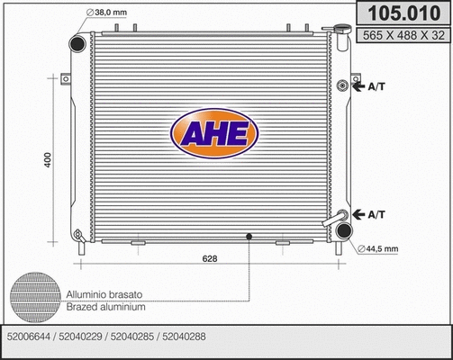 Radiator, engine cooling (105.010)