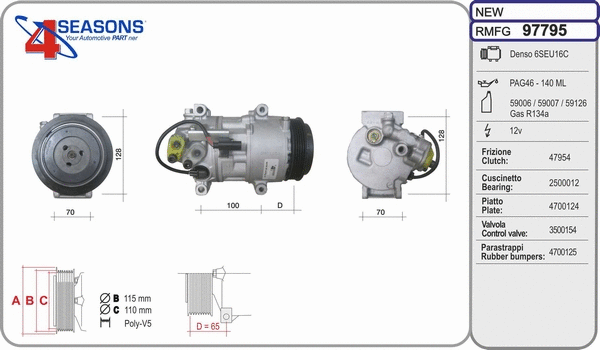 Compressor, air conditioning (97795)