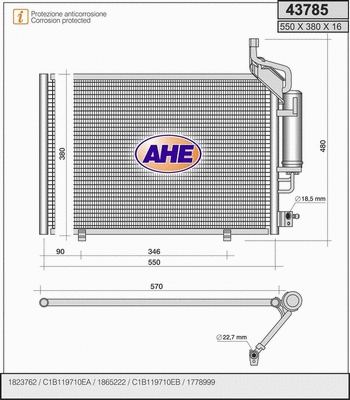 Condenser, air conditioning (43785)