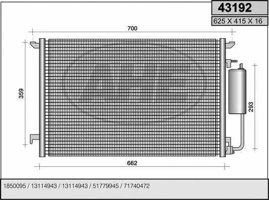 Condenser, air conditioning (43192)