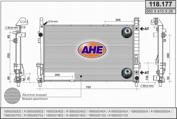 Radiator, engine cooling (118.177)