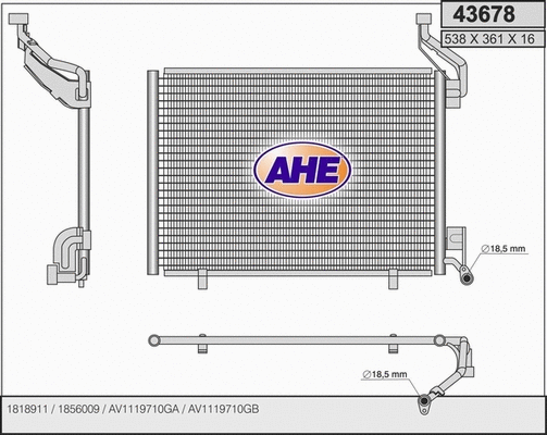 Condenser, air conditioning (43678)