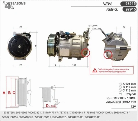 Compressor, air conditioning (98915)