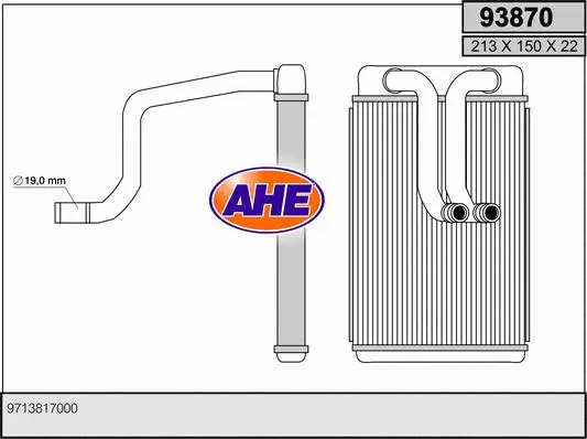 Heat Exchanger, interior heating (93870)