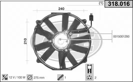Fan, engine cooling (318.016)