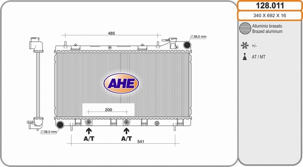 Radiator, engine cooling (128.011)