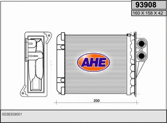 Heat Exchanger, interior heating (93908)