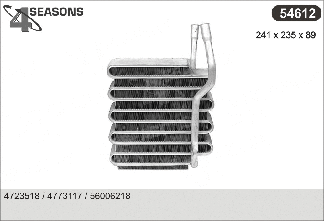 Evaporator, air conditioning (54612)