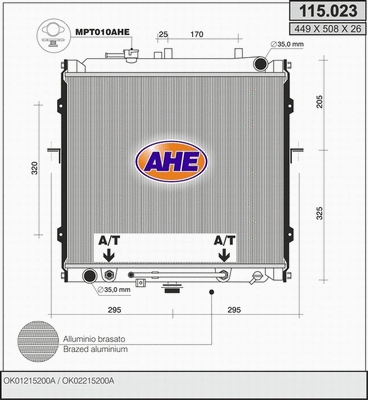 Radiator, engine cooling (115.023)