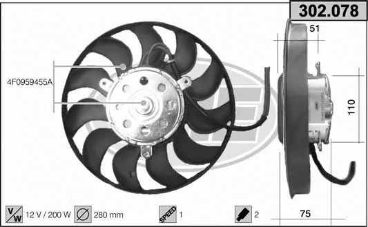 Fan, engine cooling (302.078)