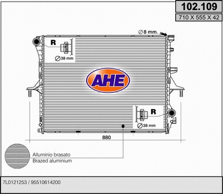 Radiator, engine cooling (102.109)