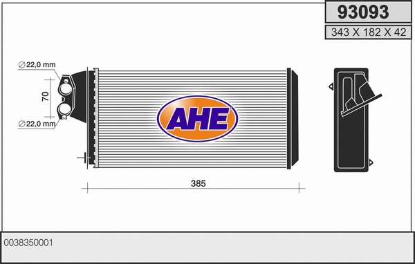 Heat Exchanger, interior heating (93093)