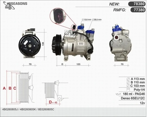 Compressor, air conditioning (77380)