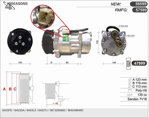 Compressor, air conditioning (57599)
