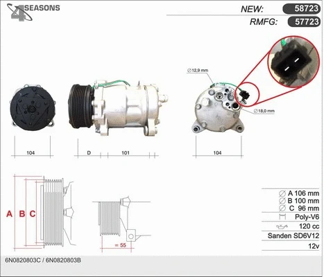 Compressor, air conditioning (58723)