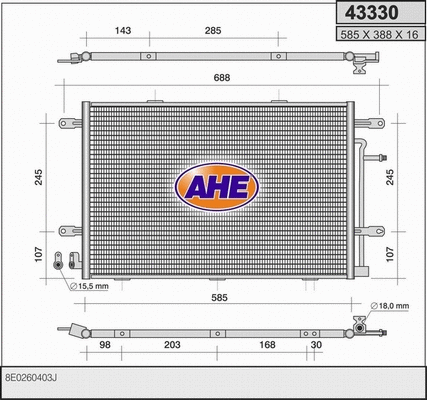 Condenser, air conditioning (43330)
