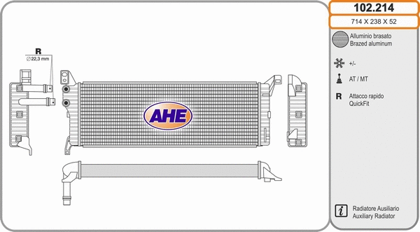 Radiator, engine cooling (102.214)