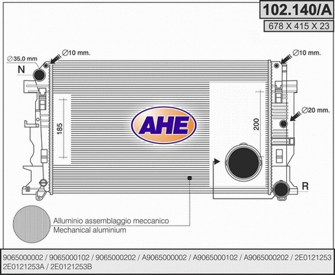 Radiator, engine cooling (102.140/A)