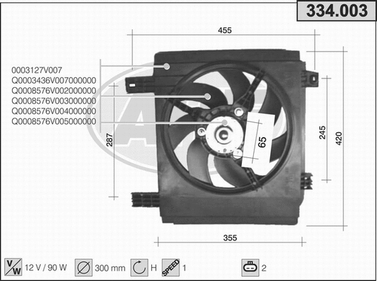 Fan, engine cooling (334.003)