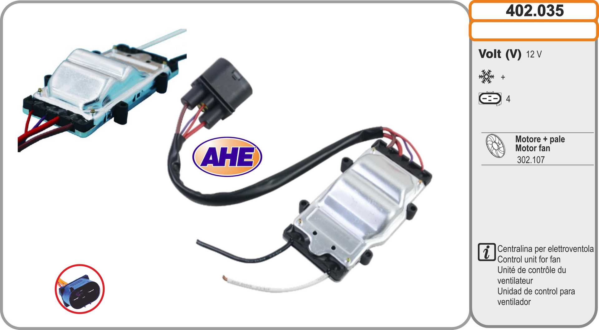 Control Unit, electric fan (engine cooling) (402.035)