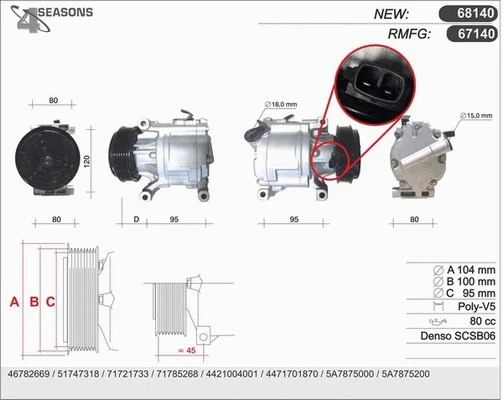 Compressor, air conditioning (68140)