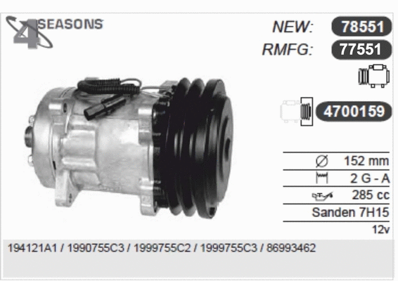 Compressor, air conditioning (77551)
