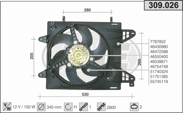 Fan, engine cooling (309.026)