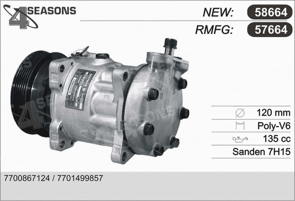 Compressor, air conditioning (57664)