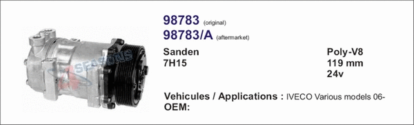 Compressor, air conditioning (98783)